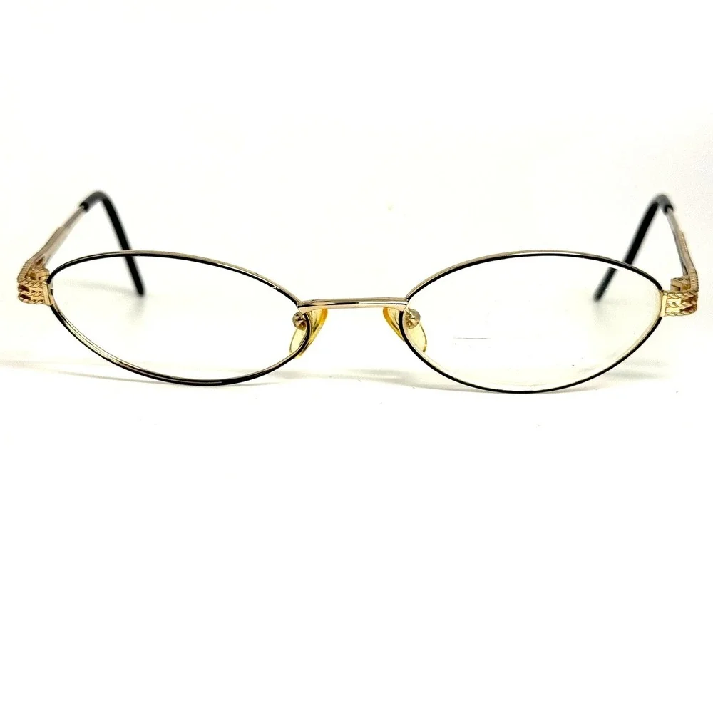 Apollo 111 Eye Q Gold Oval Eyeglass Frames Vintage Style Twisted Rope Temple